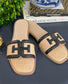 Riviera-Ready Raffia Slide Sandals