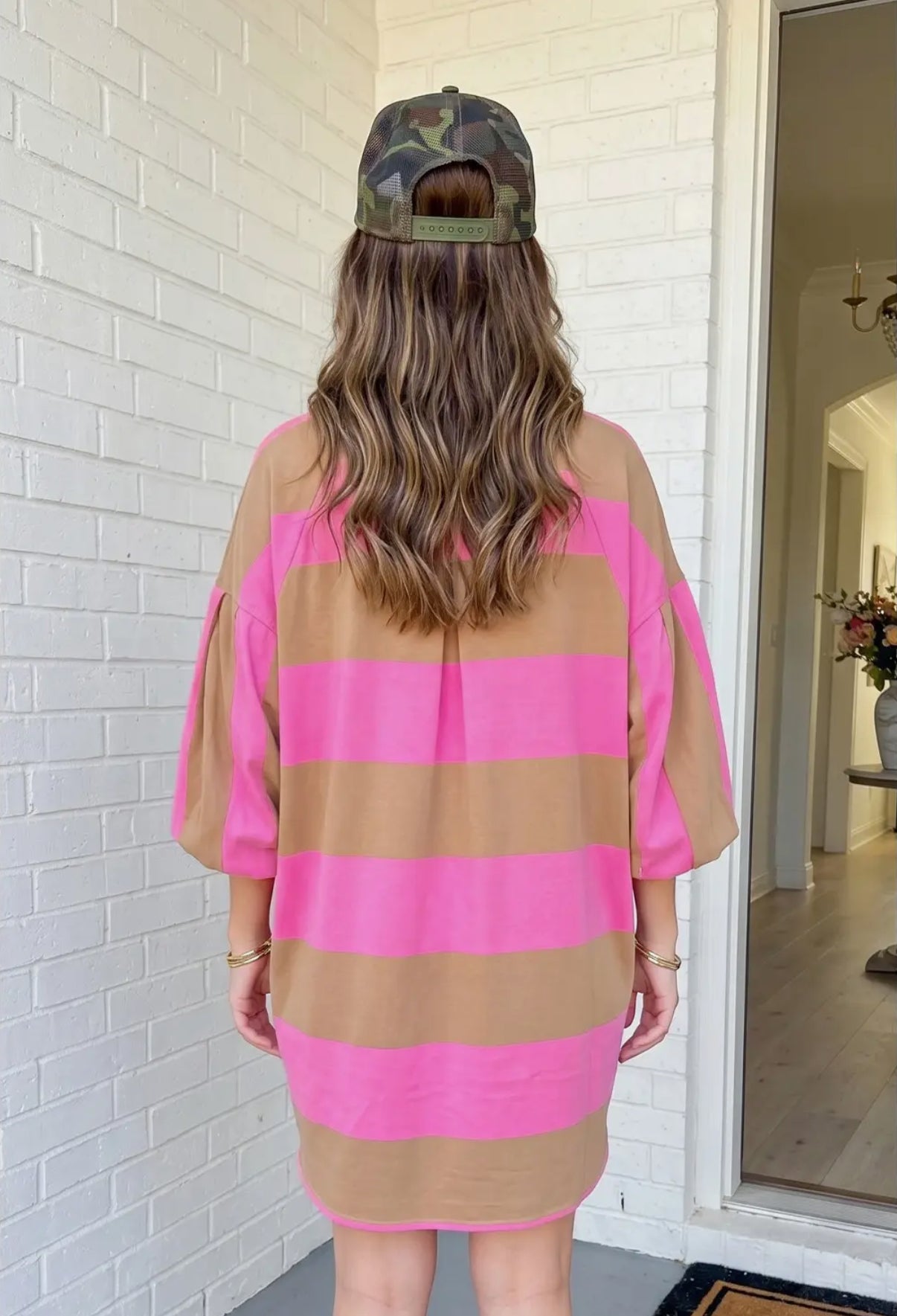 Ivy League Stripe Rugby Shirt Dress