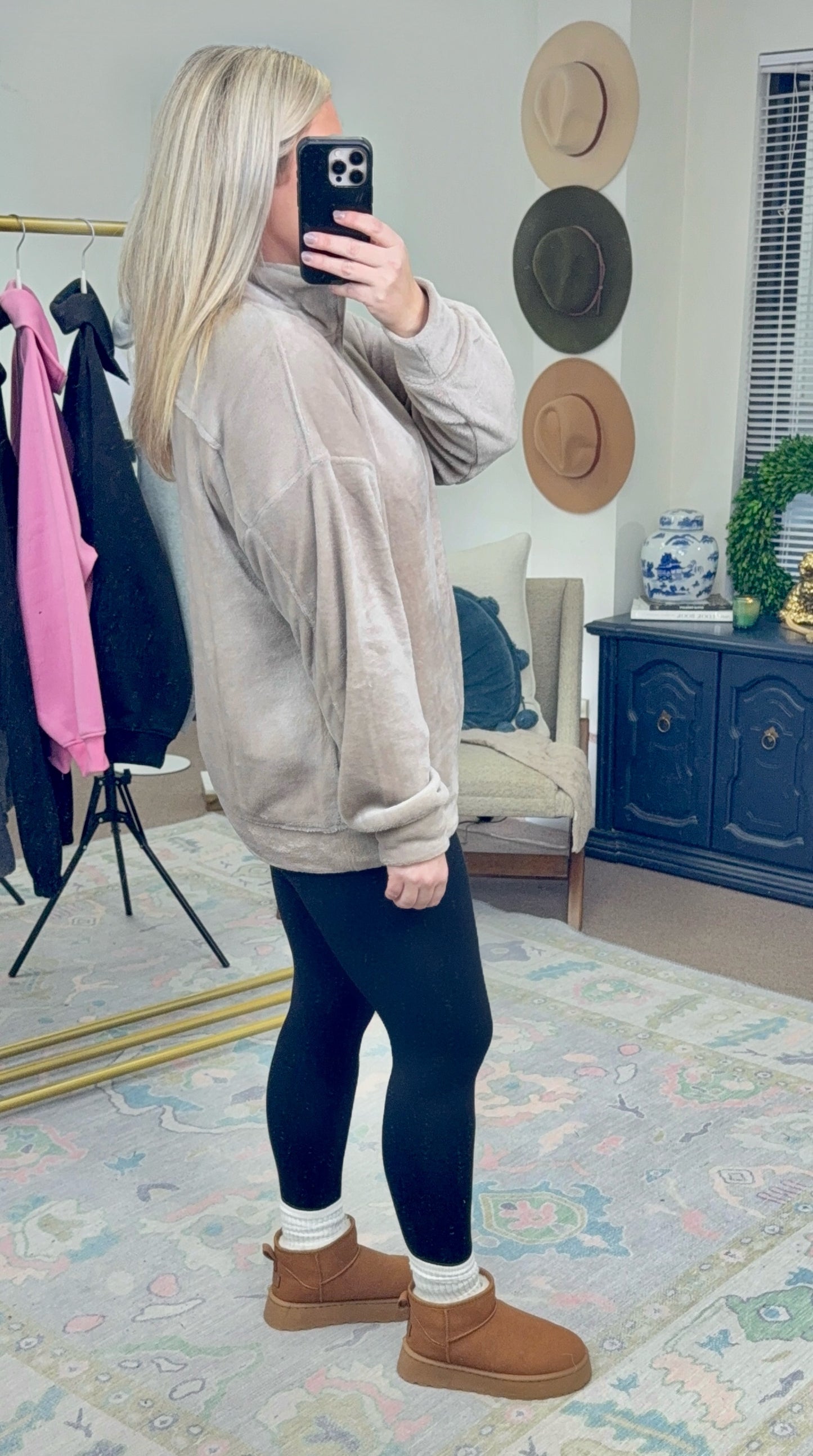 Soft Serve Half Zip Plush Pullover