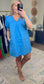 Finer Things Blue Poplin Dress