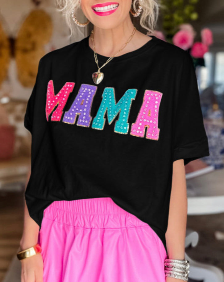 MAMA Chenille Patch Tee