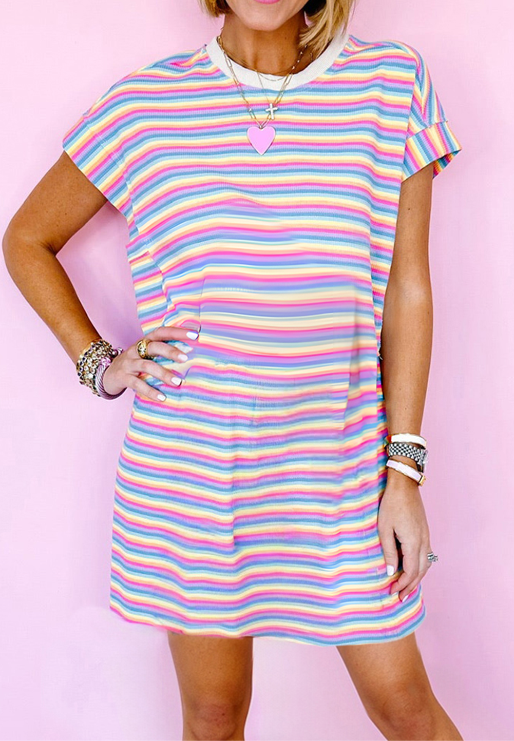 Stripe Shirt Dress