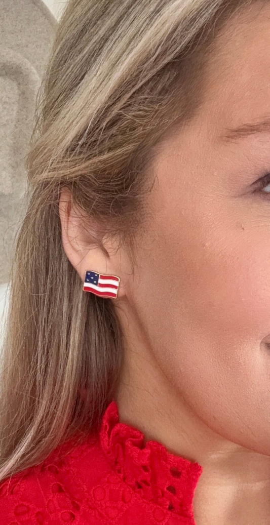 Flag Stud Earrings