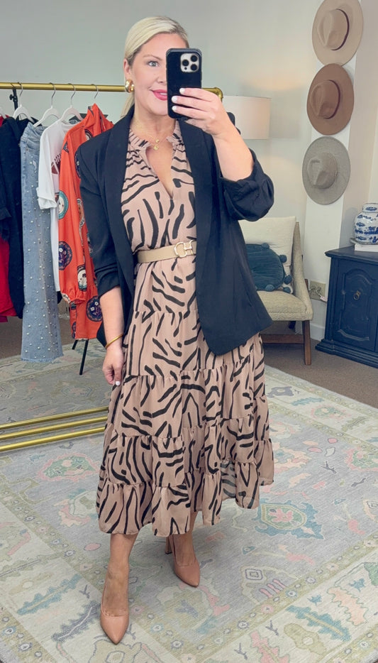 Hear Me Roar Ruffle Tiered Maxi Dress