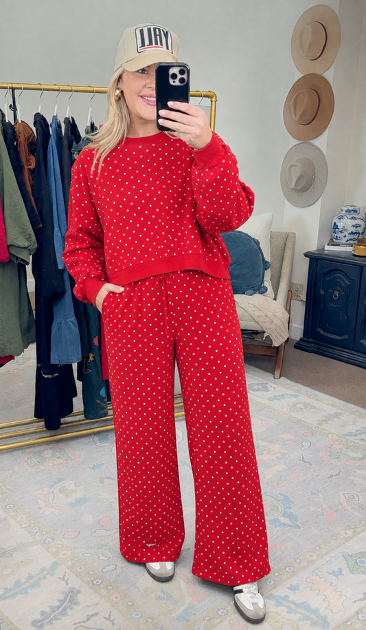 **MORE COLORS** Connect the Dots Wide Leg Lounge Set