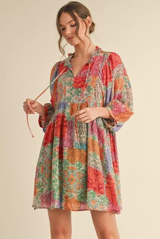 Gypsy Soul Mix Print Dress