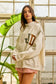 WWJD Embroidered Patch Graphic Mock Neck Sweatshirt