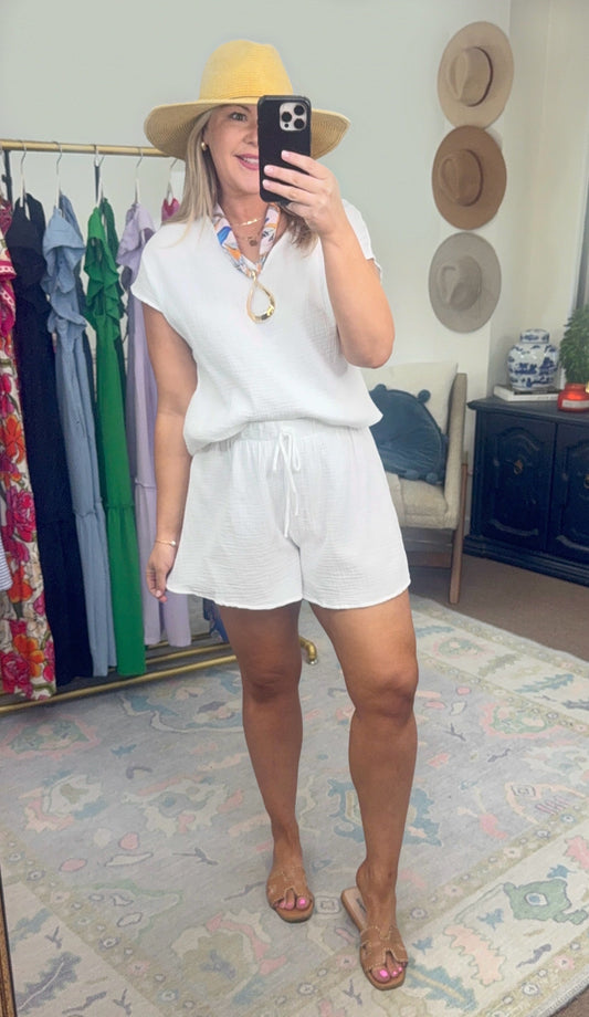 **MORE COLORS** Summer Calling Cotton Gauze Short Set