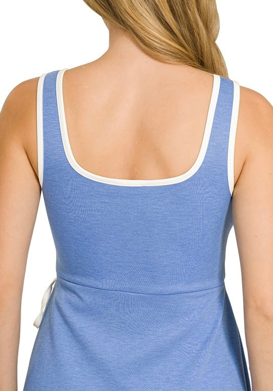 **MORE COLORS** Biggest Fan Scuba Wrap Dress with Shorts