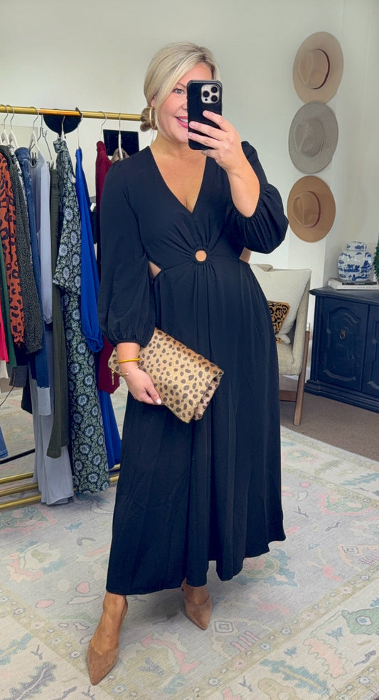 ENTRO: Good Evening Cut Out Midi Dress