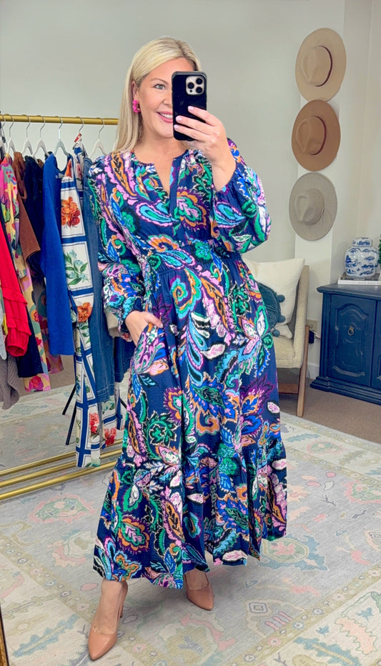 Fairytale Love Print Midi Dress