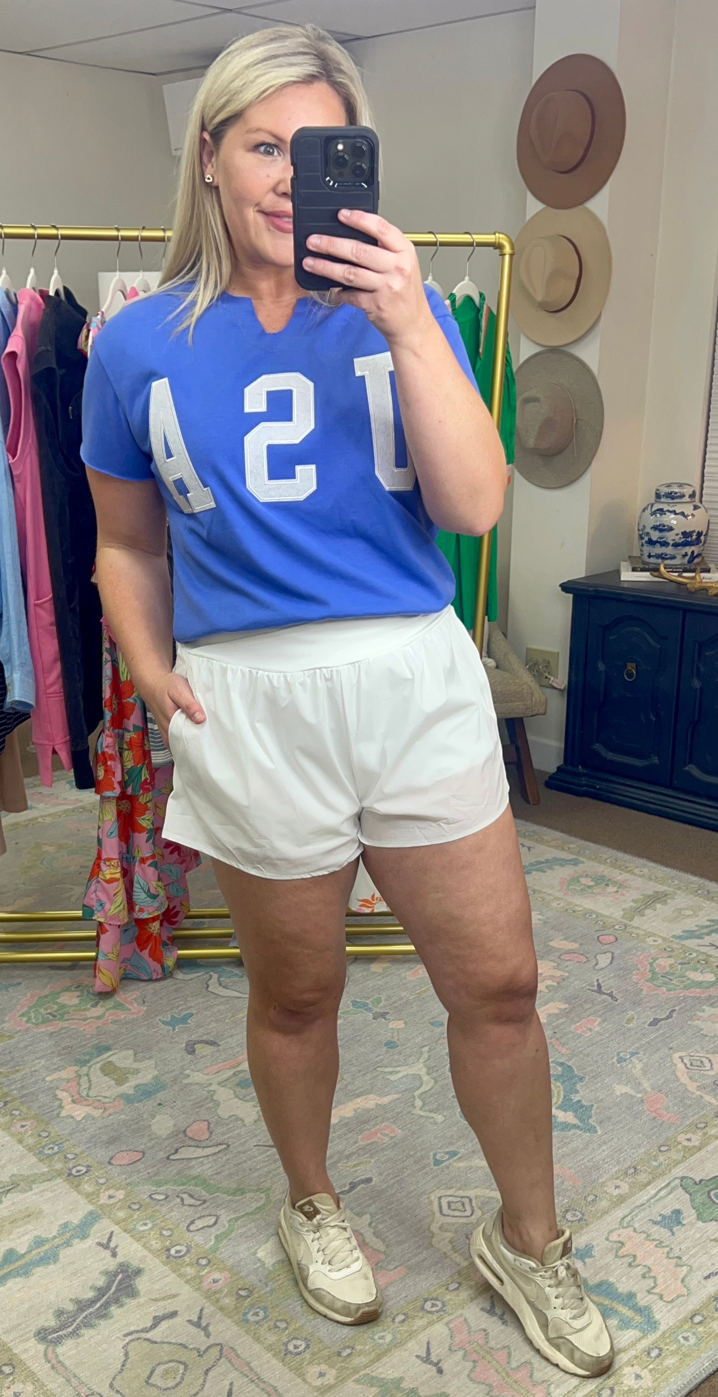 Crossover Waist Athletic Shorts