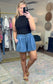 **RESTOCKED** Maybe So Wide Leg Chambray Shorts