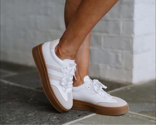 On The Move Stripe Lace Up Sneakers