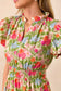 Bloom Service Printed Puff Sleeve Maxi Dress
