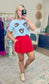 Catch Heat Sequin Baseball Mitt Tee