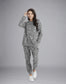 Fanning Jogger Pants in Gray Leopard