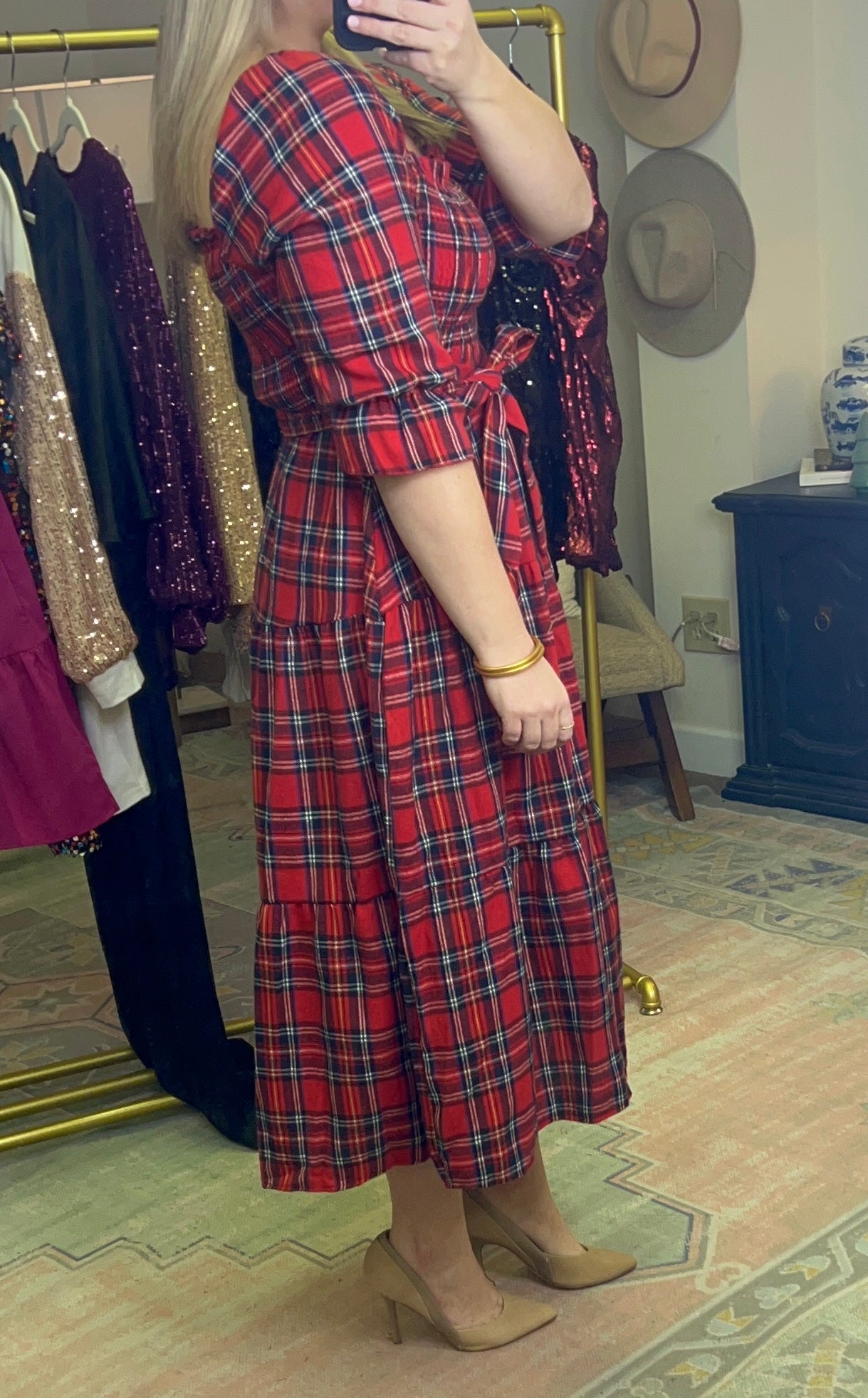 Red Tartan Nap Dress