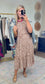MUD PIE: Alana Ruffle Print Midi Dress