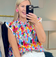 Fun Times Abstract Print Blouse