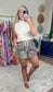 Run Wild Leopard Print Drawstring Shorts