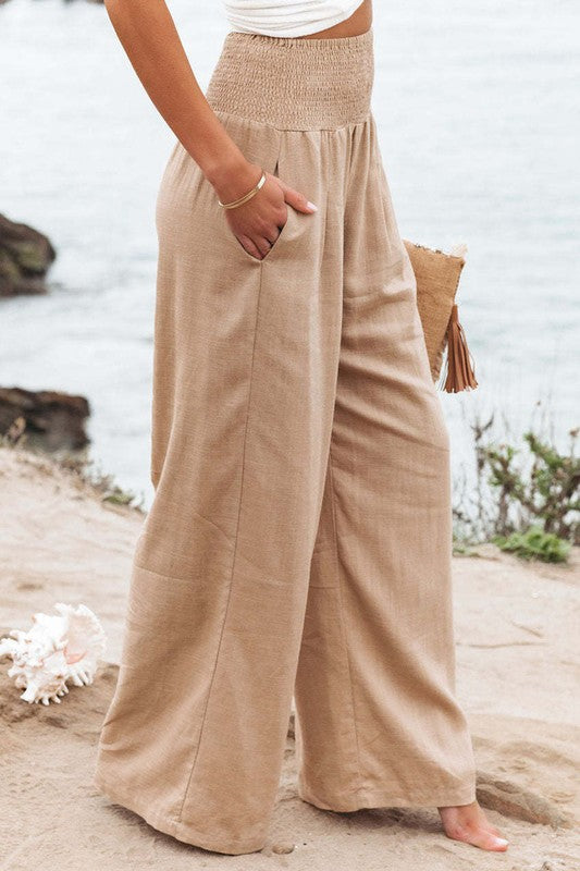 Shore Thing Smock Waist Wide Leg Pants