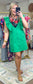 Green Ruffle Shirt Dress