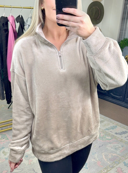 Soft Serve Half Zip Plush Pullover