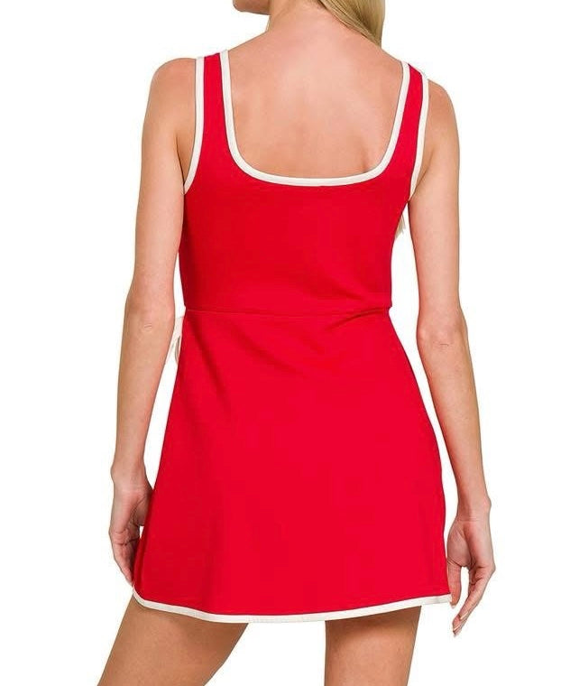**MORE COLORS** Biggest Fan Scuba Wrap Dress with Shorts