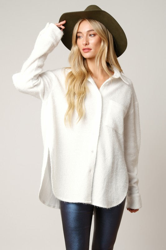 PEACH LOVE: Stargazer Button Down Tunic