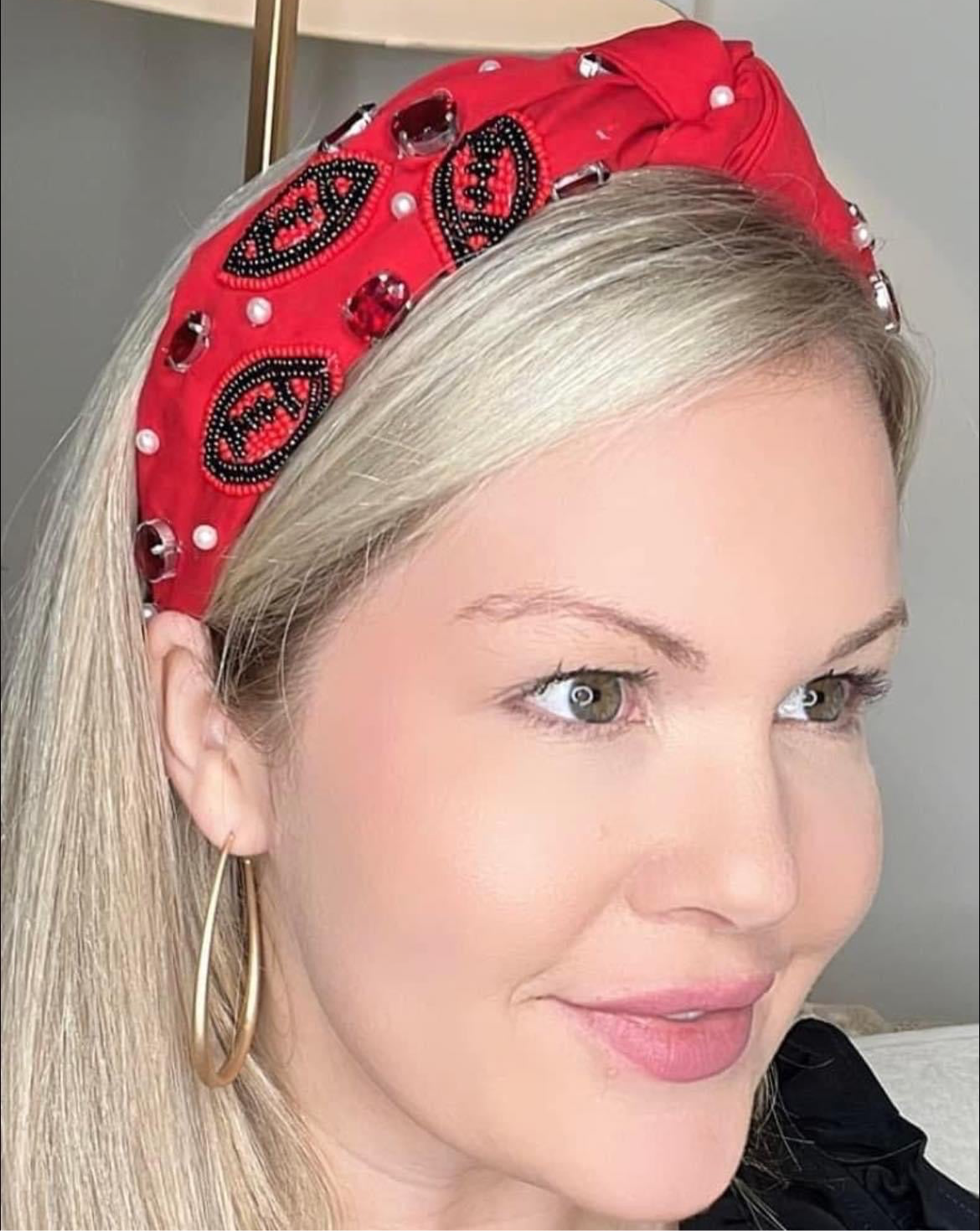 **MORE COLORS** Football Embellished Knot Headband
