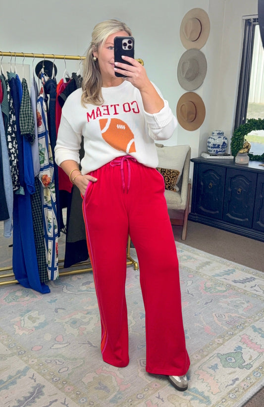Go Team Football Knit Top