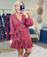 Tartan Ruffle Wrap Dress