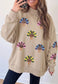 Feast Mode Sequin Turkey Pullover Top