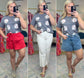 **MORE COLORS** Grand Slam Sequin Baseball Tee