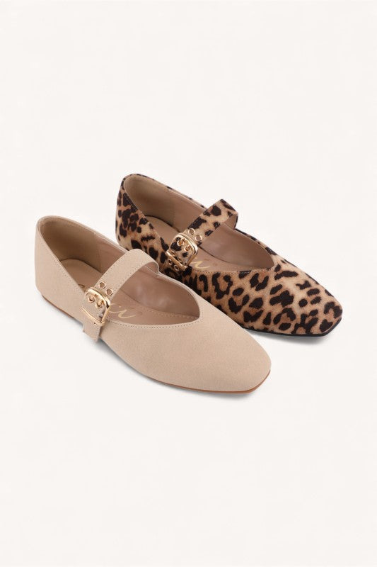 Pointe Perfect Square Toe Mary Jane Flats