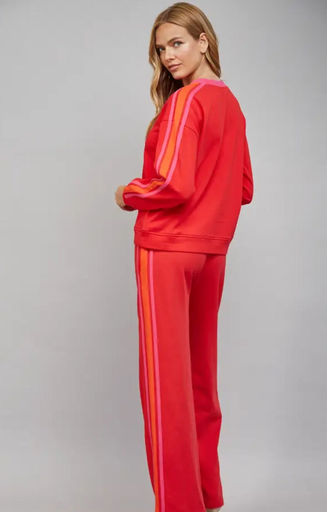 FATE: Track Record Colorblock Stripe Wide Leg Pants