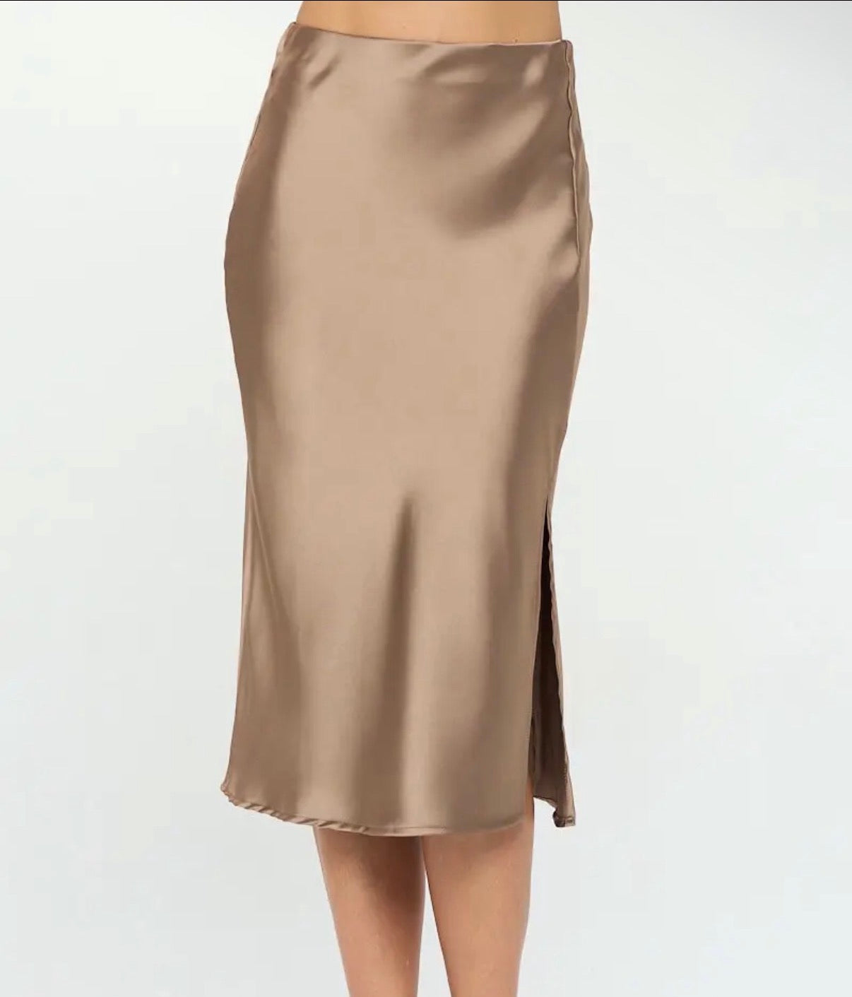 RSVP Yes Satin Midi Skirt