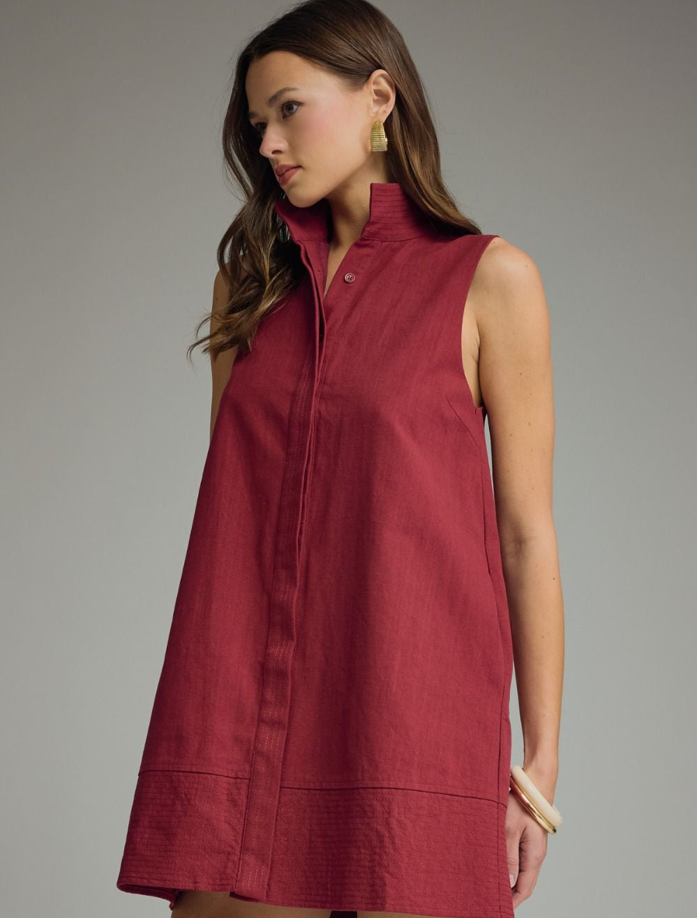 **MORE COLORS** ENTRO: Southern Standard Stand Collar Dress