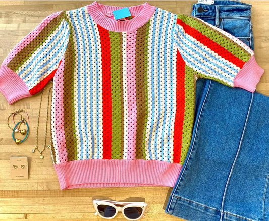 Palette Play Colorblock Knit Top