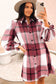 Memory Lane Plaid Flounce Sleeve Shirt Dress