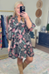 Rose Reverie Print Mini Dress
