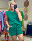 **MORE COLORS** Road Tripping Textured Ruffle Two Piece Short Set