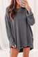 **MORE COLORS** Try Anything Raw Hem Waffle Knit Tunic Top