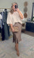 RSVP Yes Satin Midi Skirt