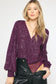 **MORE COLORS** ENTRO: Sequin Surplice Bodysuit