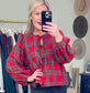 Festive Flirt Tartan Tie Babydoll Top