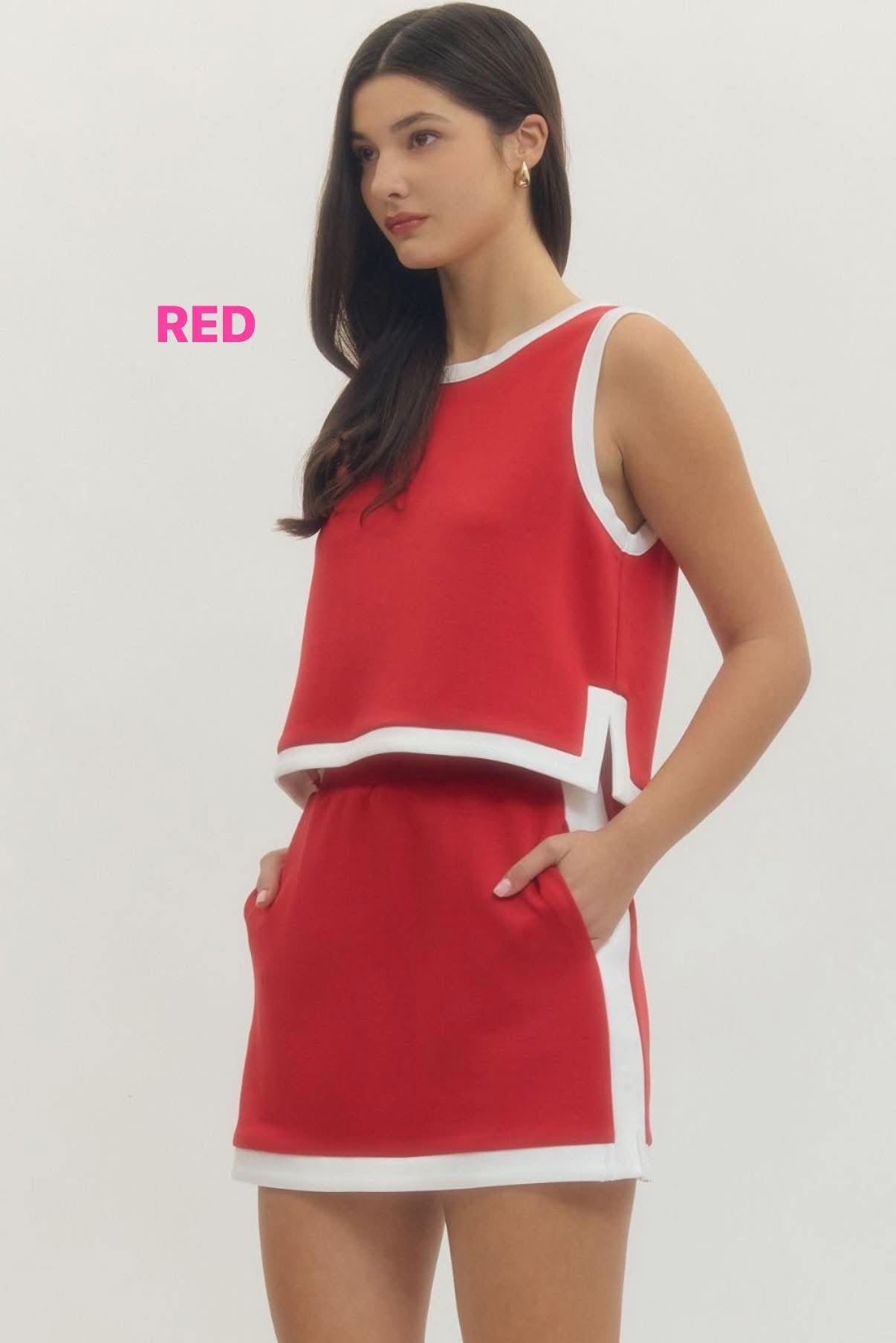 **MORE COLORS** Winning Streak Contrast Trim Top