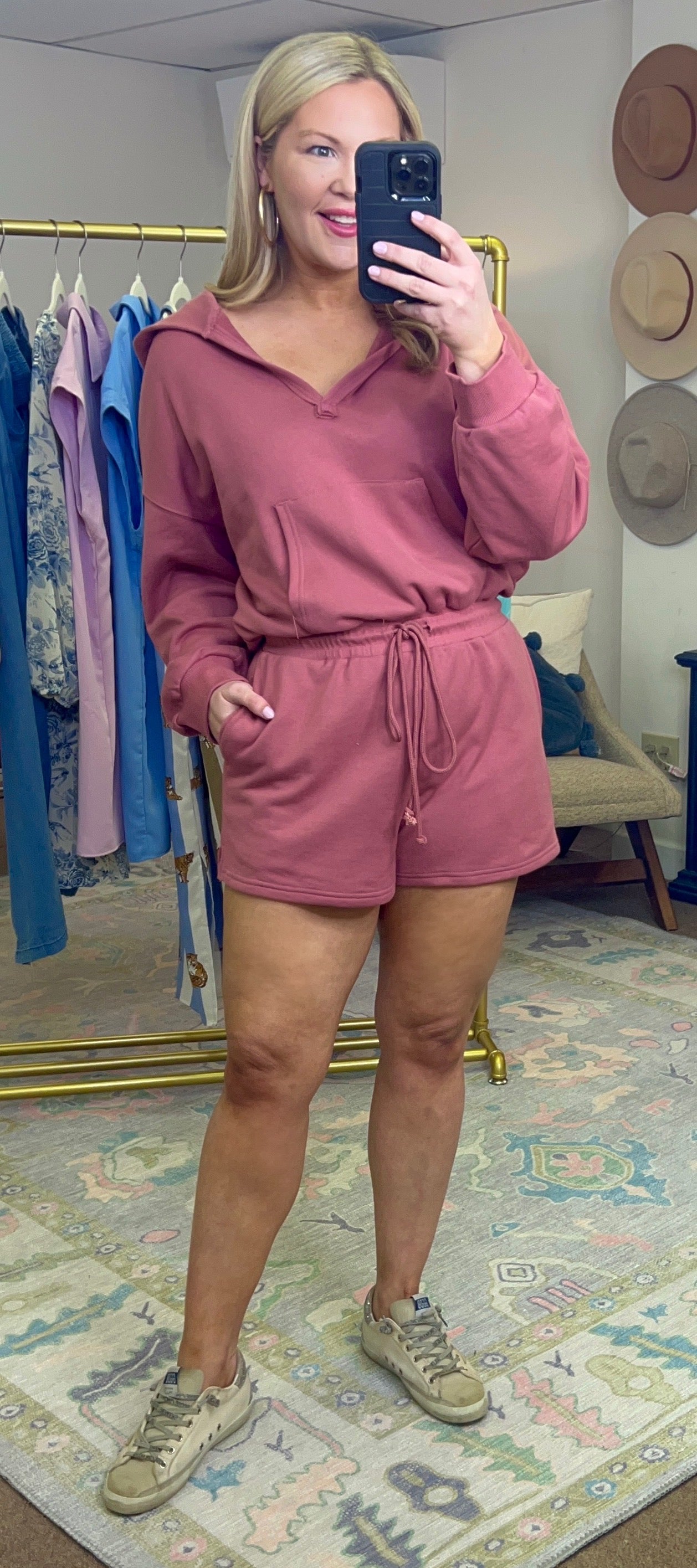 On the Go Hooded Lounge Romper