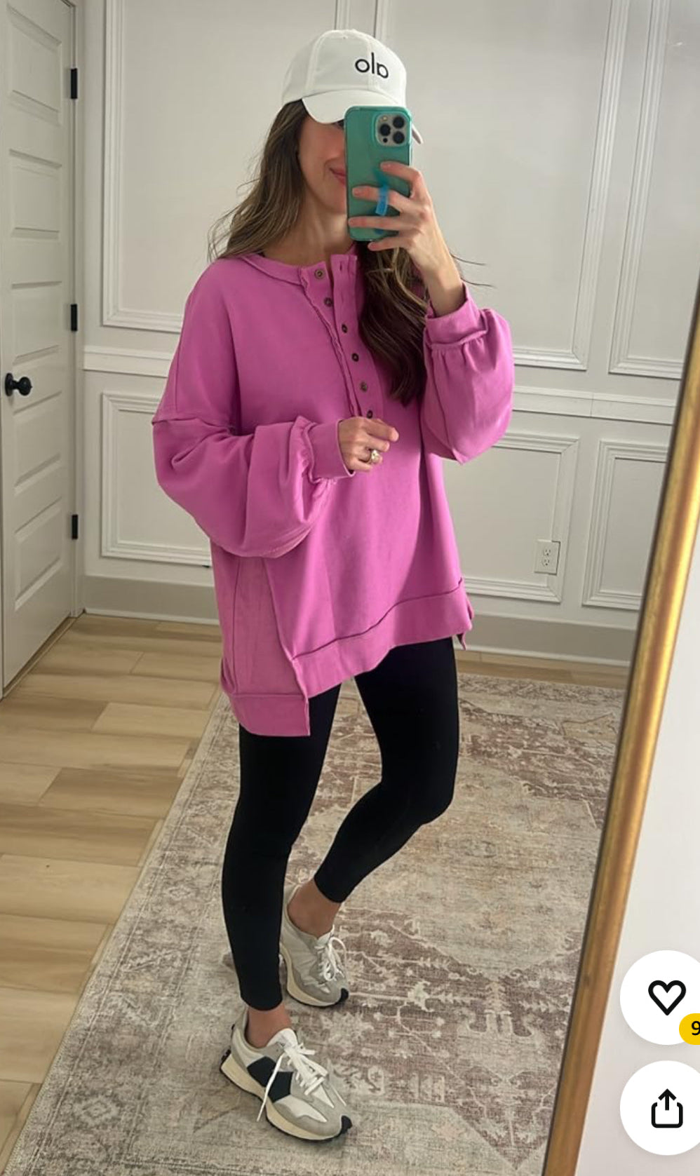 Spirit Of Adventure Oversized Henley Pullover Top